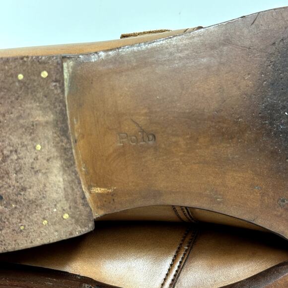 Crockett & Jones x Polo Ralph Lauren Monk Strap Brown Calf Bench England 9.5 - Picture 15 of 16